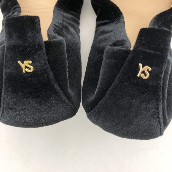 NWOB! YOSI SAMRA Black Velvet Vienna 2 Foldable Ballet Flats 6 - Picture 5 of 10